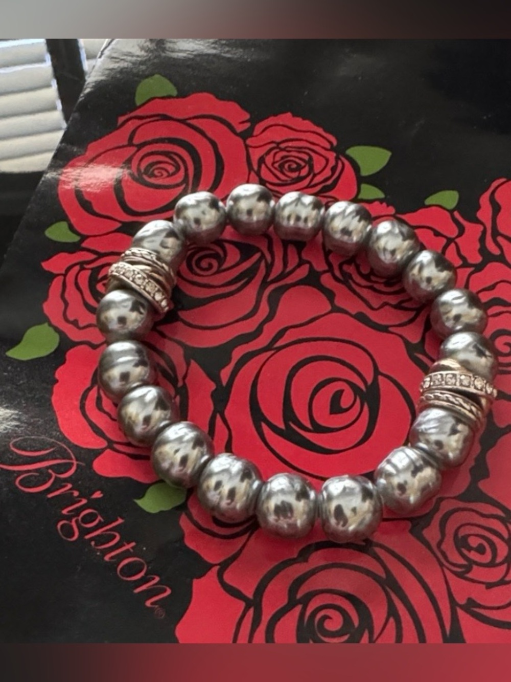 Neptune’s Rings Gray Pearl Stretch Retired Bracelet